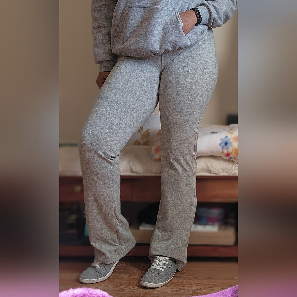 Gray Flare leg Sweatpants
